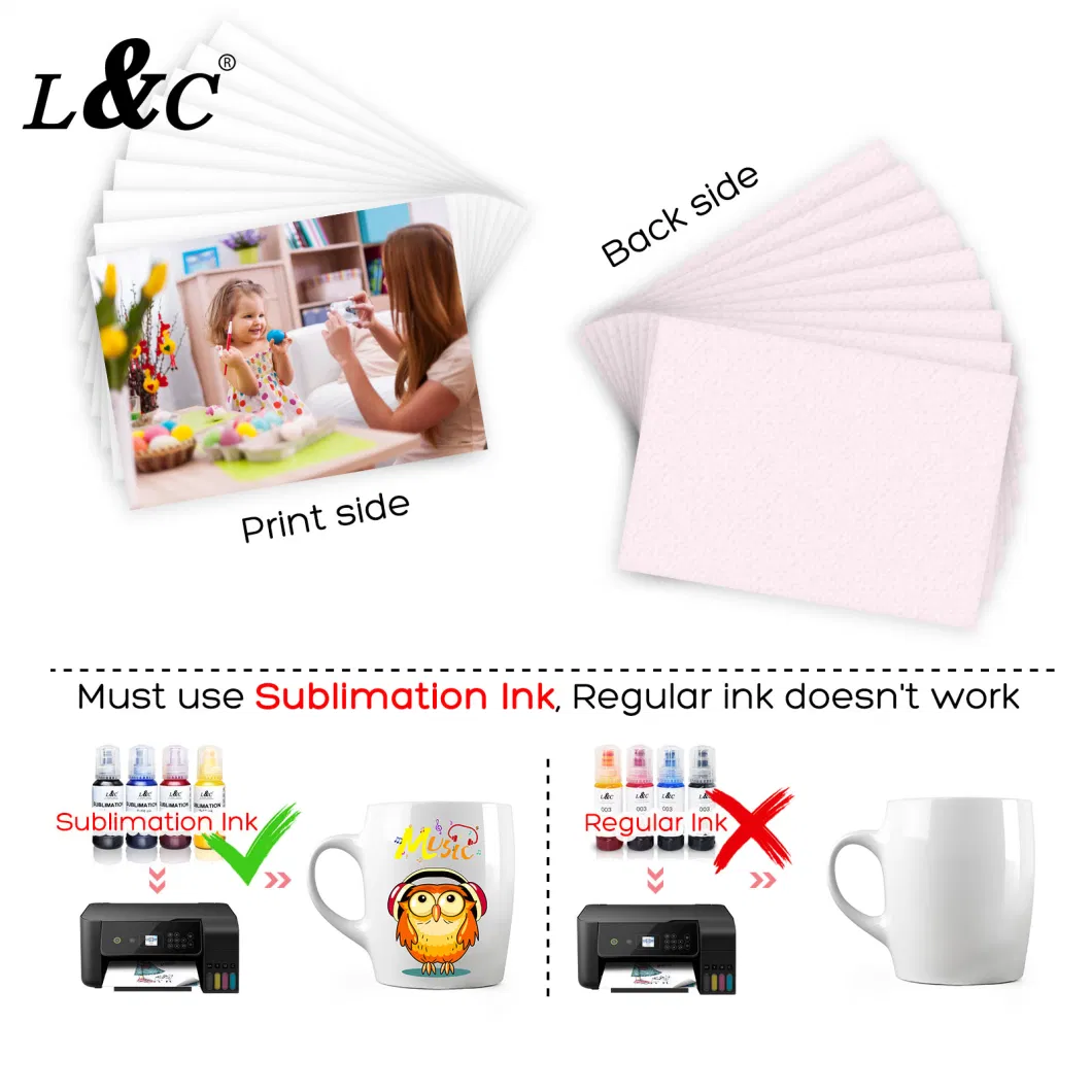 L&C 100GSM 110GSM 120GSM 125GSM 200GSM Sublimation Paper A3 A4 Sublimation Printer Paper Sublimation Paper for Jersey Sports